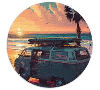 Puzzle da campeggio in riva al mare per adulti, 1000 pezzi, perfetti per adolescenti e collezionisti, ideali come decorazione per la casa e come regalo da viaggio (dimensioni 67,5x67,5 cm)