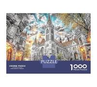 Puzzle da cattedrale gotico, 1000 pezzi, retrò europeo, puzzle impossibile, perfetto per il relax, 100% cartone riciclato per adulti e bambini, a partire dai 14 anni, 52 x 38 cm, 1000 pezzi