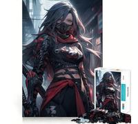 Puzzle da collezione per adulti con guerriero samurai cyberpunk, 1000 pezzi Migliora la memoria, rilassa la mente Opera d'arte dai bordi affilati (38x52cm)