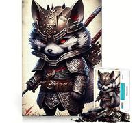 Puzzle da collezione per adulti raffigurante un guerriero procione samurai, 1000 pezzi, ideale per stimolare la mente e favorire il relax Dimensioni: 50x75cm