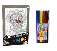 Puzzle da colorare 500 pezzi Elefante