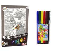 Puzzle da colorare 500 pezzi Pesci oceano