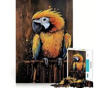 Puzzle da colorare con ara gialla per adulti,1000 pezzi,gioco stimolante per la mente,taglio preciso,allineamento perfetto,attività di condivisione per i propri cari (38x26cm)