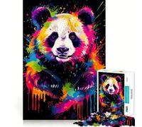 Puzzle da colorare con panda per adulti, 1000 pezzi, gioco per esercizi mentali, relax, design, assemblaggio, (38x26cm)
