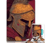 Puzzle da colorare per adolescenti con guerrieri spartani, 1000 pezzi, difficili da completare ma divertenti e umoristici, con poster abbinato e foglio di quiz (38x26cm)