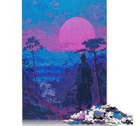 Puzzle da colorare Samurai Giappone, giocattoli di decompressione, puzzle in cartone riciclato al 100% per adulti, adolescenti, regali per la festa del papà, 1000 pezzi (75x50 cm)