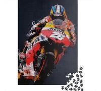 Puzzle da corsa Moto GP da 1000 pezzi, puzzle in legno per adulti e adolescenti, gioco per famiglie, regali per la vigilia di Natale, 1000 pezzi (75x50 cm)