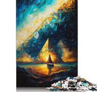 Puzzle da dipingere a forma di piramide triangolare per adulti, 520 pezzi, puzzle difficili da risolvere, per adulti, per ragazzi e ragazze, 520 pezzi (52x38 cm)