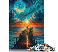 Puzzle da dipingere "Bridge To Ocean" per adulti, 1500 pezzi. Decorazione per la casa. Puzzle insoliti per adulti, per ragazzi e ragazze, 1500 pezzi (85x57 cm).