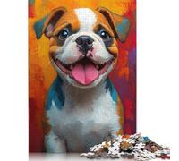 Puzzle da dipingere con cuccioli carini e sorridenti, 500 pezzi, per adolescenti, regali, puzzle per adulti e adolescenti, gioco educativo, sfida, giocattolo, 500 pezzi (52x38 cm)