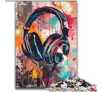 Puzzle da dipingere con cuffie colorate, 2000 pezzi per adulti, modello da assemblare, ideale come regalo per tutta la famiglia, adatto per bambini dai 14 anni in su (70x100cm)