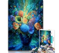 Puzzle da dipingere con fiori in un vaso per adulti e adolescenti, 1000 pezzi, gioco educativo, sfida giocattolo, ideale come regalo per tutta la famiglia (75x50cm)