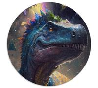Puzzle da dipingere con i dinosauri, 1000 pezzi per adulti Puzzle rotondi da 1000 pezzi per adulti Ideale per gli innamorati, perfetto come regalo di Natale, Capodanno e San Valentino (67,5x67,5cm)