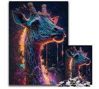 Puzzle da dipingere con la giraffa, puzzle da 1000 pezzi, gioco interattivo per famiglie, sfida mentale, giocattolo educativo 26X38CM/10,23x14,96 pollici
