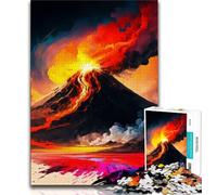 Puzzle da dipingere sul vulcano 1000 pezzi per adulti e adolescenti ideale come regalo per tutta la famiglia adatto per bambini di età compresa tra 26 e 14 anni (26x38cm)