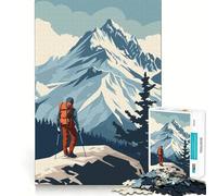 Puzzle da escursionismo in montagna sulle Alpi per ragazzi,1000 pezzi,gioco di abilità mentale,taglio laser per un incastro perfetto,momento di tranquillità,esercizio mentale a casa (38x26cm)