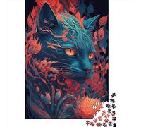 Puzzle da favola per adulti con gatto della savana, puzzle da 1000 pezzi per adulti, puzzle di carta divertente, gioco di decompressione, 1000 pezzi (38x26 cm)