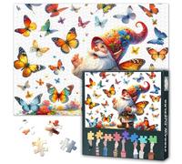 Puzzle da giardino stravagante 1000 pezzi, fiaba colorata, foresta magica e puzzle a farfalla per la famiglia, simpatica decorazione da parete 70 x 50 cm