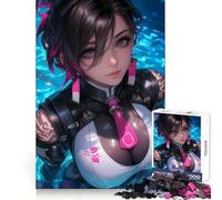 Puzzle da gioco con ragazza anime dai capelli rosa per adolescenti, 1000 pezzi, logica, pensiero rilassante, fuga senza soluzione di continuità, regalo per le vacanze (50x75cm)