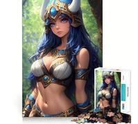 Puzzle da gioco con ragazza guerriera anime,1000 pezzi,divertente e stimolante per la mente,con taglio di alta precisione, alleviare lo stress (50x75cm)