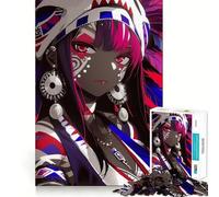 Puzzle da gioco con ragazza guerriera anime,1000 pezzi,giocattolo per lo sviluppo delle capacità cognitive,superficie liscia e priva di sbavature,attività rilassante di gruppo al chiuso (38x26cm)