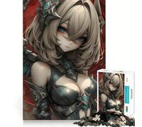 Puzzle da gioco con ragazza guerriera anime per adolescenti,1000 pezzi,gioco stimolante per la mente,montaggio sicuro e attività di gruppo per i propri cari (50x75cm)