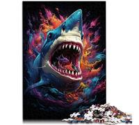 Puzzle da gioco per adulti, 1000 pezzi, soggetto: animale di squalo sofisticato, 50 x 75 cm, tutta la famiglia