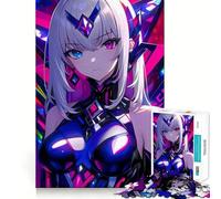 Puzzle da gioco per adulti con ragazza anime in abito futuristico,1000 pezzi,stimolante per la mente,formato uniforme,pezzi precisi,ideale da portare in viaggio,gioco per allenare la mente,regalo
