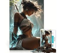 Puzzle da guerriera con spada per adulti,1000 pezzi,gioco di memoria e allenamento per la mente,taglio preciso,finitura di alta qualità,un modo coinvolgente per passare il tempo libero (38x26cm)