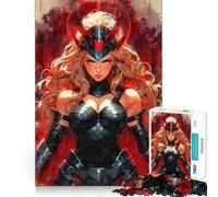 Puzzle da guerriera in armatura per adulti,1000 pezzi,gioco di memoria e allenamento per la mente,taglio preciso,finitura di alta qualità,un modo coinvolgente per trascorrere il tempo libero (38x52cm)