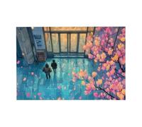 Puzzle da interni in legno con fiori di ciliegio, orizzontale, 300 pezzi, per il tempo libero e la creatività in famiglia