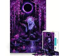 Puzzle da meditazione con fiori viola, 1000 pezzi, per adulti, ideale per concentrazione e relax a casa, con bordi netti, regalo perfetto per Babbo Natale (38x52cm)