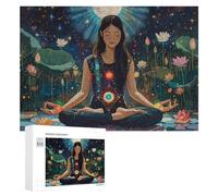 Puzzle da meditazione con sette chakra, yoga, per adulti, attività familiari, giochi per la casa, 300 pezzi