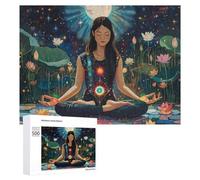 Puzzle da meditazione con sette chakra, yoga, per adulti, attività familiari, giochi per la casa, 500 pezzi