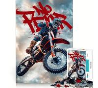 Puzzle da motocross "No Fear" per ragazzi, 1000 pezzi, stimola la memoria, gioco al chiuso, assemblaggio di immagini, regalo per le vacanze (38x52cm)