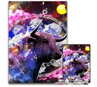 Puzzle da parete con il segno zodiacale del Toro, 1000 pezzi, per adulti, regalo perfetto per genitori, amanti e amici - età 14+, 26X38CM/10,23x14,96 pollici.