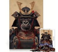 Puzzle da parete con immagine di un gorilla samurai, 1000 pezzi, per adulti, ideale per rafforzare la memoria, per il divertimento di gruppo, con bordi netti ed eleganti (50x75cm)