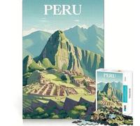 Puzzle da parete con poster di Machu Picchu, Perù, 1000 pezzi, per adulti, ideale per stimolare la mente e ridurre lo stress, con bordi precisi (38x52cm)