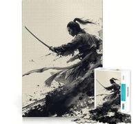 Puzzle da parete con ritratto di guerriero samurai per ragazzi, 1000 pezzi, gioco divertente e stimolante, con incisioni chiare (38x26cm)
