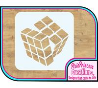 Puzzle Da Parete Con Stencil Mylar 190 Per Vernice Spray Airbrush Rubik's Cube A