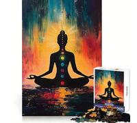 Puzzle da parete per adulti con dipinti dei chakra, 1000 pezzi per concentrazione, miglioramento della luce e del piacere, taglio liscio, regalo perfetto (38x52cm)