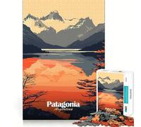 Puzzle da parete per adulti con paesaggio della Patagonia, Argentina, 1000 pezzi, gioco di logica fine, relax, bordi puliti, opera d'arte (50x75cm)
