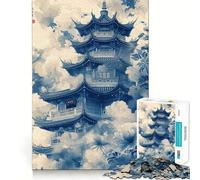 Puzzle da parete per adulti con paesaggio giapponese e pagoda, 1000 pezzi, per ricordare, migliorare, momento di pace, taglio preciso, lista dei desideri di Babbo Natale (38x52cm)