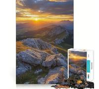 Puzzle da parete per adulti con paesaggio montano al tramonto, 1000 pezzi, gioco di intelligenza e rilassante, di alta qualità (50x75cm)