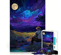 Puzzle da parete per adulti con paesaggio raffigurante un osservatore notturno, 1000 pezzi, gioco di logica fine, relax, bordi netti, opera d'arte (50x75cm)