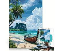 Puzzle da parete per adulti con tema spiaggia e costa thailandese, 1000 pezzi, stimolante per la mente, divertente e rilassante, con tagli precisi 38x26cm
