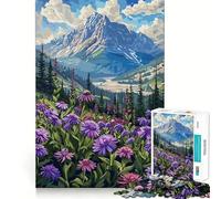 Puzzle da parete per adulti "Fiori di prato di montagna", 1000 pezzi, gioco di logica e rilassante, di alta qualità, decorazione da parete (50x75cm)