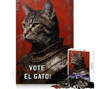 Puzzle da parete per adulti "The Mighty El Gato Cat" da 1000 pezzi, gioco stimolante per la mente, divertente e rilassante, con tagli precisi 38x26cm