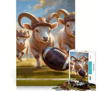 Puzzle da parete Ram Lambs Old School Football per adulti, 1000 pezzi, gioco intelligente, tranquillo, con un motivo rilassante da assemblare, (38x52cm)