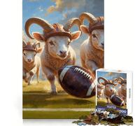 Puzzle da parete Ram Lambs Old School Football per adulti, 1000 pezzi, gioco intelligente, tranquillo, con un motivo rilassante da assemblare, (38x52cm)
